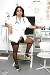 Fat Indian nurse Alice flashing upskirt underwear in hospital