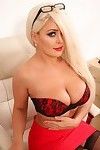 Busty stocking blonde with awesome tits