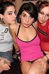Hot lesbians daisy chain pussy licking ass fucking punk rock bitches