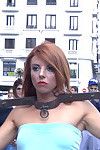 Beautiful spanish model bianca resa is bound and led through the streets of madr