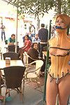 Beautiful spanish model bianca resa is bound and led through the streets of madr