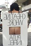 Unfaithful slut paraded naked through the streets where husband's coworkers shop