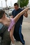 MILF babe with big tits Felony has her cunt roughly fucked outdoor
