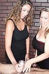 Milf amber bach and her friend milking stiff dick