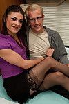 Big dick shemale Kimberly Kills rimming this guy's asshole in pantyhose