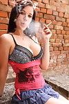 Sexy smoking babe