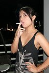 Thai bitch smoking