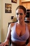 Busty capri cavanni gets horny while working out