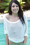 catie minx is so transparent as she wets her pool coverup to show you her prett