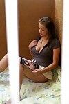 Playful teen gets caught on a voyeur video masturbating her hungry cunt