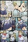 A busty blond and a hung man in these xxx comics