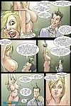 A busty blond and a hung man in these xxx comics