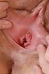 Close-up masturbation with awesome fatty brunette Marley in her bed