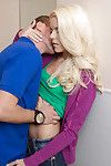 Milf blonde Alena Croft and hot girlfriend Halle Von in a threesome