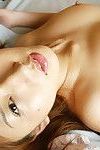 Sultry asian babe with big melons gets her body glazed with cum