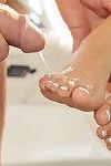 Truly nice girls give footjob and got their cute little toes all creamed this is