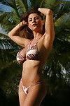 大 波连 色情明星 罗伯塔 misoni 炫耀 裸体的 上 的 海滩