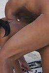 Luscious pornstar Black Angelika enjoys hardcore anal on the beach