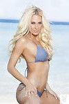 blonde Schönheit Jennifer vaughn posing auf Strand für playboy