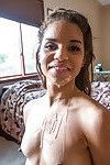 Young Latina amateur Gabriella Ford taking hardcore cumshot on teen face