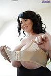 Buxom babe Rachel Aldana exposing huge knockers and long nipples