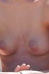 Small natural breasts with puffy nipples