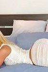 Full clothed hot blonde amateur in heels strips for fucking and a hot mouthful
