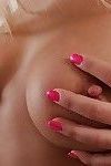 Sweet blonde teen with huge boobs Miela showing her body