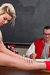 Ts babe bribes her tutor with her fat cock!
