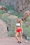 Nicky strips during a hike and then goes residence for some anal