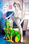 Kinky cosplay models Eva Parcker and Tiffany Doll go girl on girl