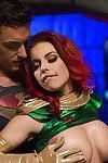 ख़ुद-एतमाद Cosplay लाल बालों वाली ब्रिटनी एम्बर लेने के एक वीर्य निकालना पर उसके जीभ