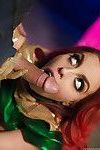 Chesty Cosplay Kızıl Britney Amber alma bir twinks Üzerinde onu dil
