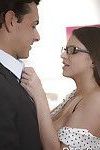 Big tits reality chick Brooklyn Chase seduces her boss in glasses