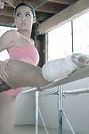 Delicious brunette ballerina Melissa gets rammed with a big black cock