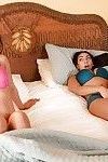 Sexy lesbian brunettes Maya Mona & Priya Price eating pussy and tribbing