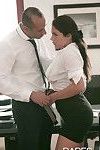 Office fuck with an European brunette Valentina Nappi and her boss