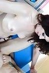 Voluptuous femdom performs a proper blowjob and gives some strapon pleasure