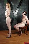 Dominant wife Rachel attends to her naked and blindfolded husband