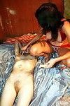 Femdom mistress natasha dominates tied teen slave girl lene in hot waxing punish