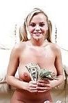 Young pornstar Bree Olson gives two old men blowjobs for cash money
