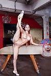 Frolic ballet dancer getting nude and exposing her graceful curves