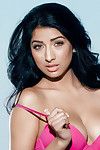 Latina babe Megan Salinas displaying big natural teen pornstar tits