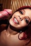 Raunchy latina surprised with a giant cock in her tight pussy