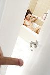 Brunette amateur Riley Reid taking non nude selfies before bath