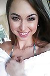 Petite chick Riley Reid taking nsfw selfies of shaved pussy outdoors