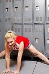 MILF Heidi Mayne taking cumshot in mouth after hardcore sex in cheer outfit