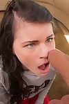 Teen babe Heather Night gets her tiny pussy crushed up with a big cock