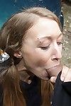 Cachonda Chica Consigue su afeitado Twat atornilla para Un Corrida en su Con ganas boca