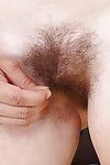 First timer Lara Brookes gets her hairy cunt banged and covered in cum